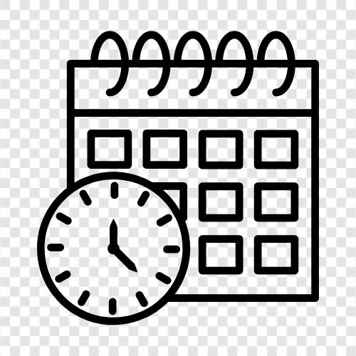 Kalender, Datum, Uhrzeit symbol