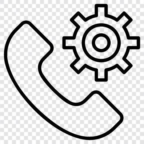 Обработка звонков, телефонная служба, служба телефонных звонков Значок svg