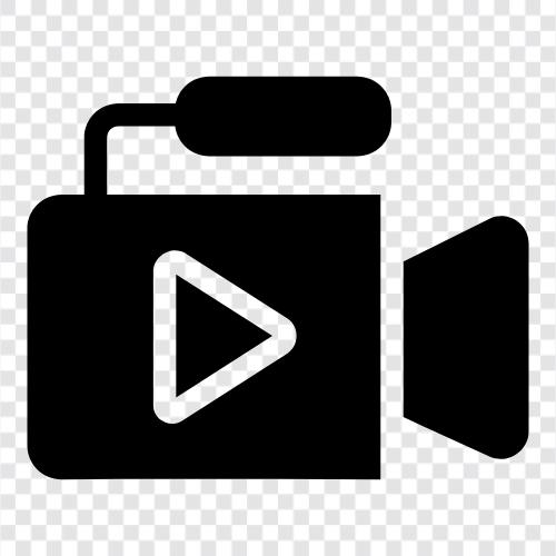 camcorder, digital recorder, camera, video icon svg