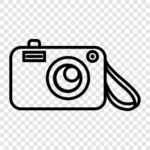 Kamera ekipmanları, Kameralar, Kamera yazılımı, Fotoğrafçılık ikon svg