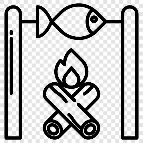 campfire, outdoor, fire, heat icon svg