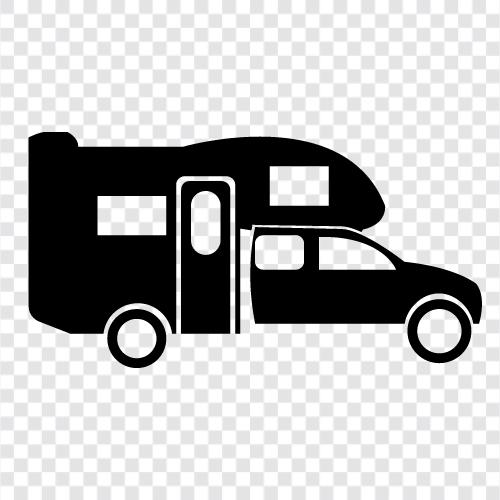 camping, travel, trailer, camper icon svg