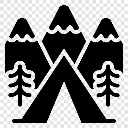 Camping in the Winter, Backpacking in the Winter, Hiking in, Winter Camping icon svg