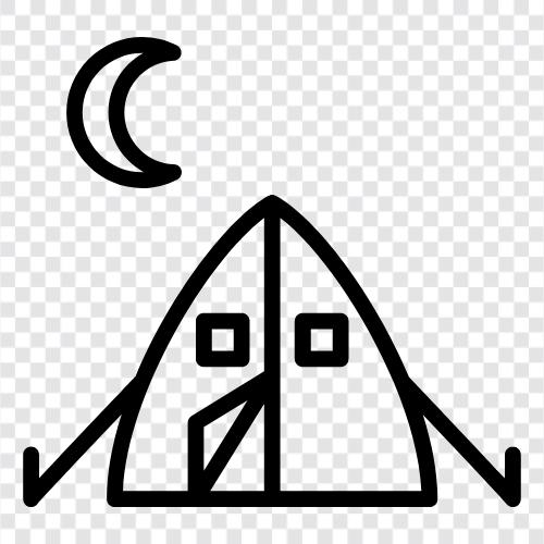 Camping, im Freien, Erholung, Reisen symbol