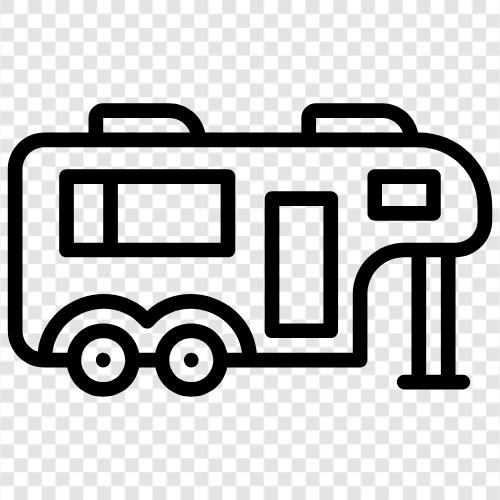 camping, campervan, motorhome, travelling icon svg