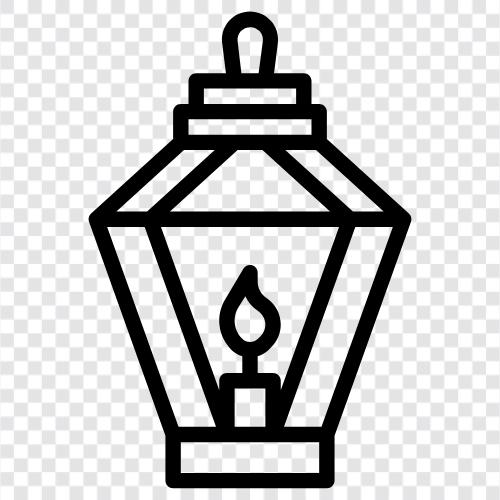 camping, hiking, backpacking, LED light icon svg