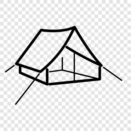 Camping, im Freien, Campingausrüstung, Wandern symbol