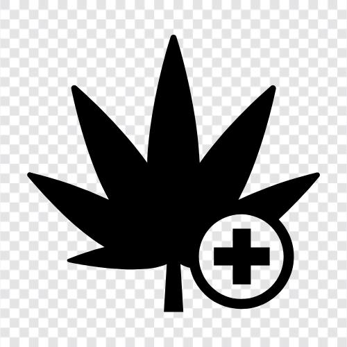 Cannabis, CBD, THC, Linderung symbol