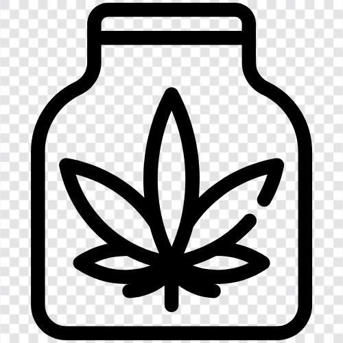 Cannabispfeifen, Bong, Glaswaren, Cannabisöl symbol