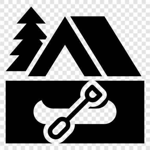 Kanufahren, Camping, Outdoor, Campingausrüstung symbol