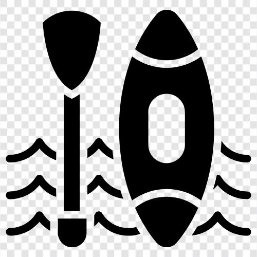 canoeing, kayaking, paddling, water sports icon svg