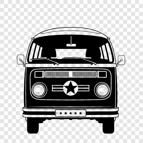 car, truck, van icon svg