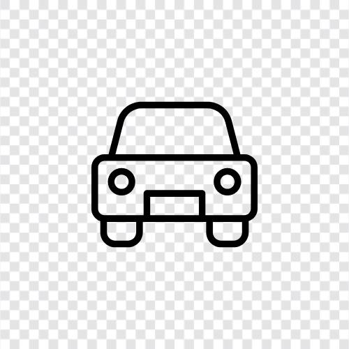 Auto, Autofahren, Fahrstunden, Vorderwagen symbol