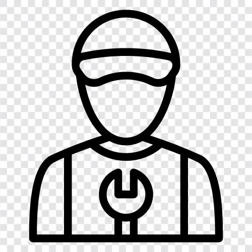 car mechanic, motorcycle mechanic, bicycle mechanic, truck mechanic icon svg