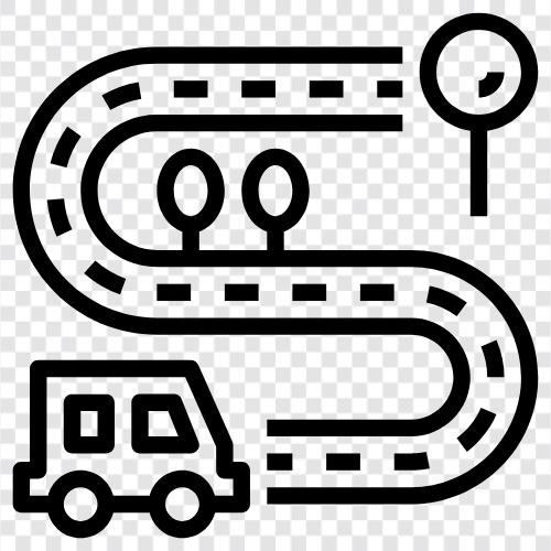 car routes, driving routes, map routes, car route icon svg