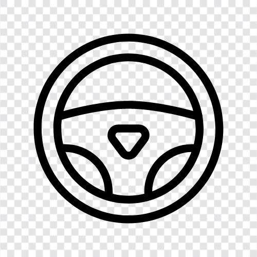 Auto, Rad, fahren, steuern symbol