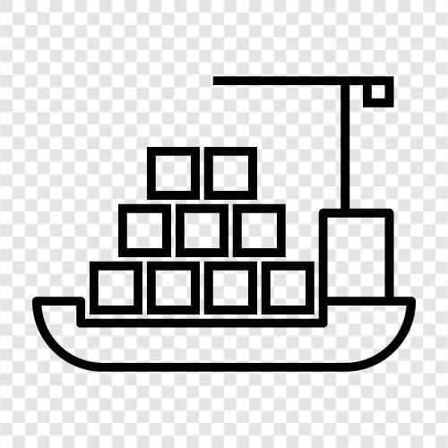 Cargo Truck, Cargo Plane, Cargo Boat, Cargo Truck Driver symbol