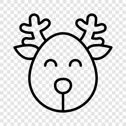 caribou, reindeer sürü, reindeer ikon svg