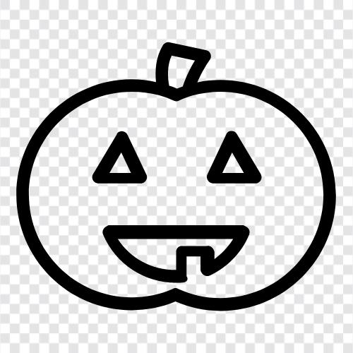 schnitzen, Kürbis, Halloween, gruselig symbol