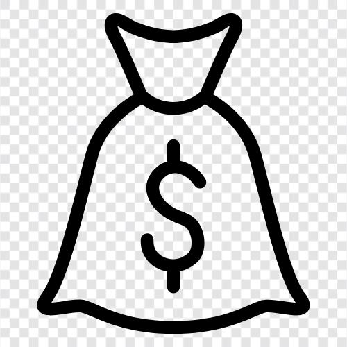 Geldbeutel, Banktasche, Businesstasche, Geldklammer symbol