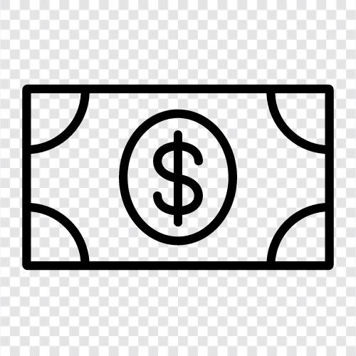 cash, coins, currency, paper icon svg