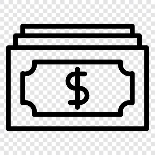 cash, bills, currency, paper money icon svg