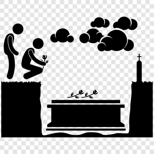 Casket Buried, Funeral, Death, Coffin Buried icon svg