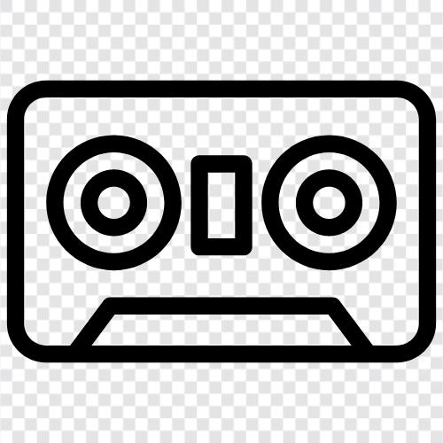 cassette player, old cassette tapes, music cassette tapes, music icon svg