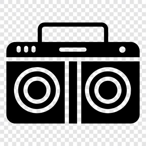 cassette player, music, vintage, retro Значок svg