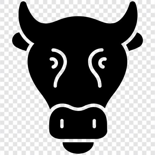 Cattle, Beef, Milk, Cheese icon svg