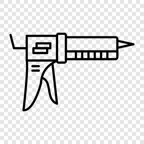 caulking gun, caulk gun, gun, Sprayer symbol