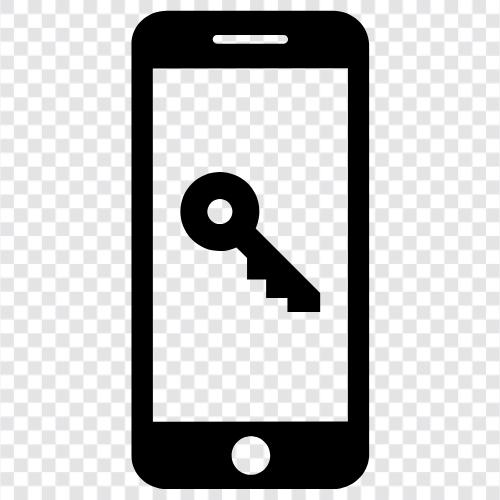 cell phone key, lost phone key, find phone key, unlock phone icon svg