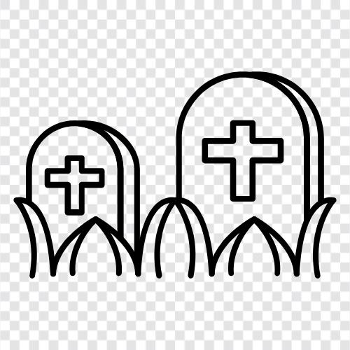 cemetery, burial, tombstone, mausoleum icon svg