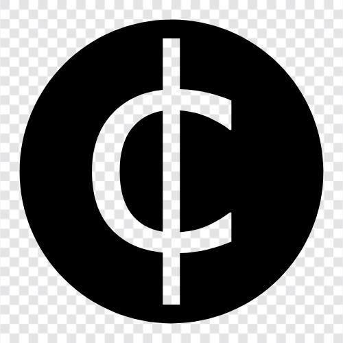 cent, digital, cryptocurrency, altcoin icon svg