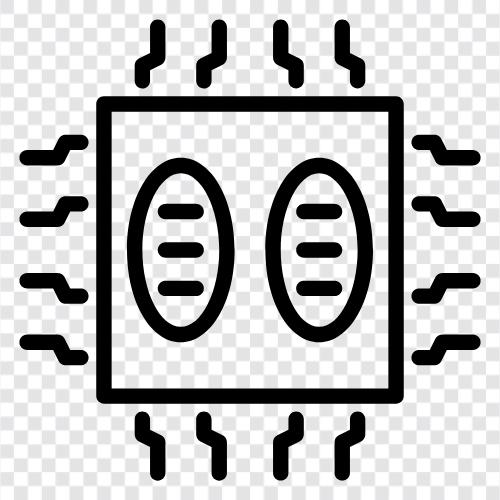 central processing unit, CPUs, microprocessors, chip icon svg