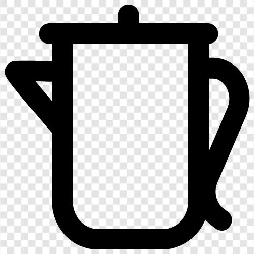 Keramikbecher, Kaffeebecher, weißer Becher, schwarzer Becher symbol