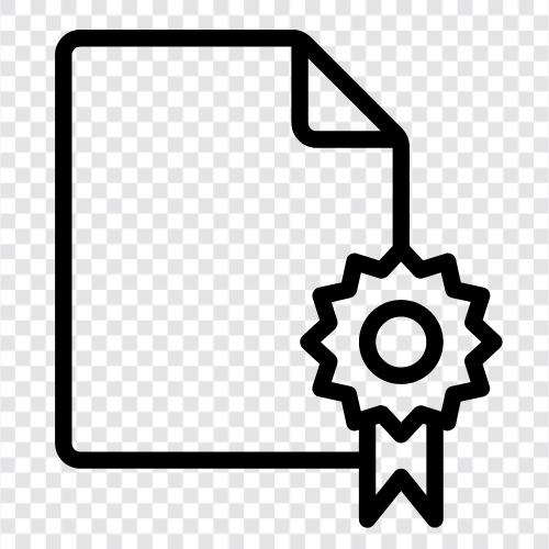 Certificate, authentication, authentication certificate, authentication certificate document icon svg