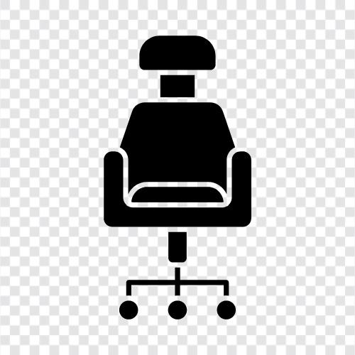 Кресло, офис, служебное кресло, служебное кресло для удобства Значок svg