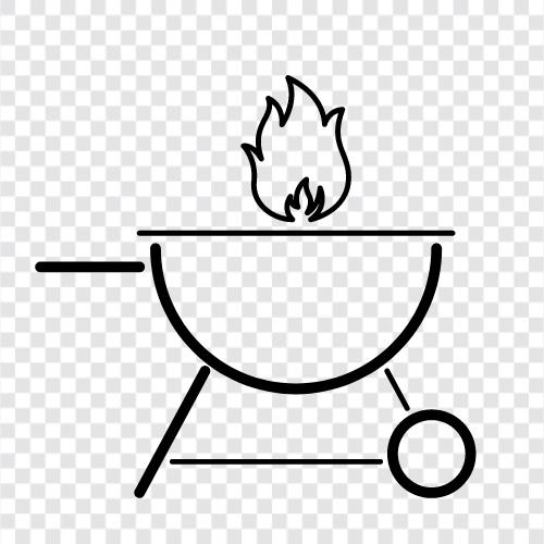Holzkohle, Kochen, Essen, Grill symbol