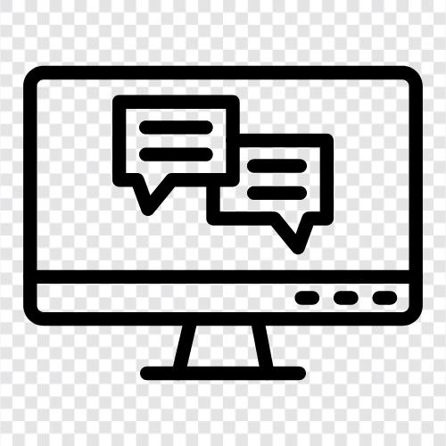 chat, online chatting, online communication, online messaging icon svg