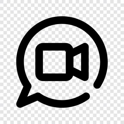 chat, video chat, online video chat, live video chat icon svg