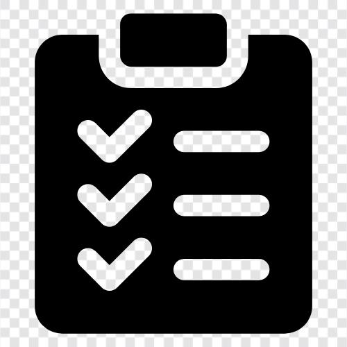 Checkliste, Checkliste für, Checkliste für ein, Checkliste für ein Projekt symbol