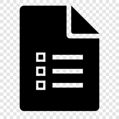 Checkliste, Dokument, Verwaltung, Werkzeuge symbol