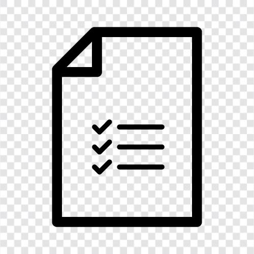 Checkliste, Checkliste für, Checkliste für ein Projekt, Checkliste für die Schule symbol