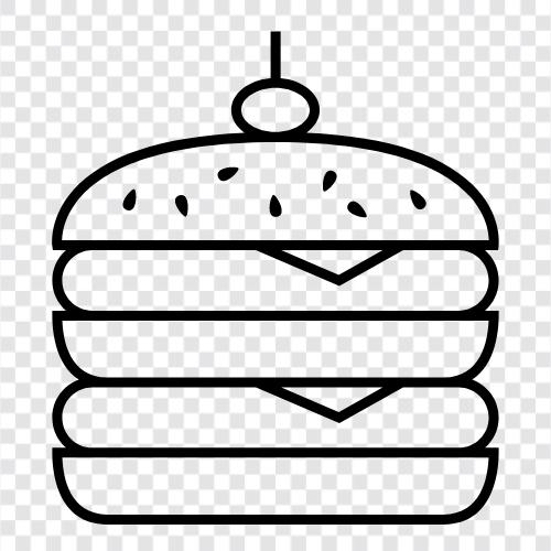 cheeseburger, burger, 2 cheeseburger, çift cheeseburger ikon svg