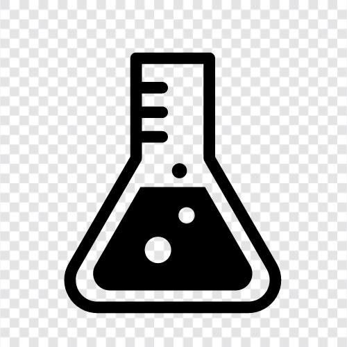 Chemie, chemische Reaktionen, Laborgeräte, Erlenmeyer Flask symbol