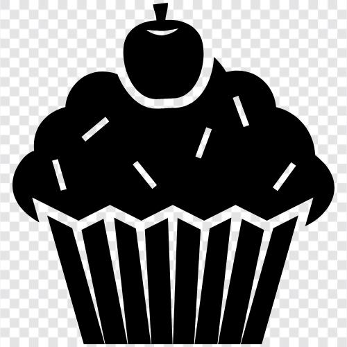 Kirschkuchen, Kirschtorte, Cupcake Kirsche symbol