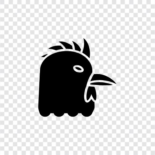 Huhn, Bauernhof, Eier, rot symbol