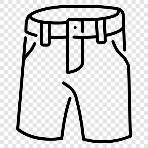 Chinos, kurze Shorts, Sommershorts, Denimshorts symbol