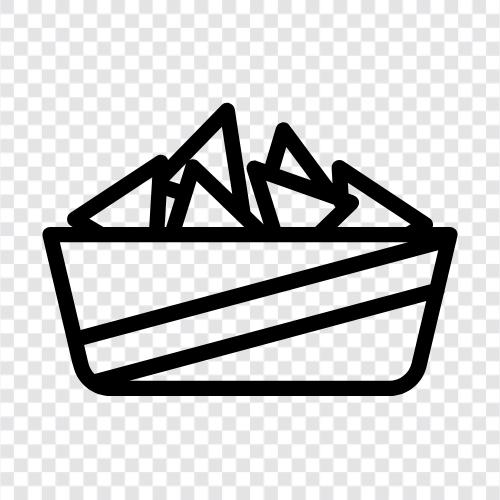 Chips, Salsa, Käse, Guacamole symbol